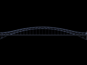 Steel Through Arch Bridge 3D Model
