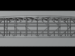 Multi-span Rail cum Road Bridge Modello 3D