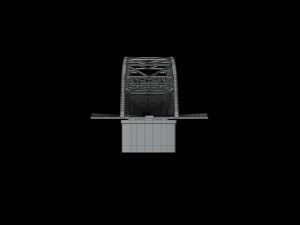 Multi-span Rail cum Road Bridge Modello 3D