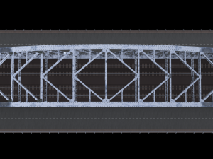 Multi-span Rail cum Road Bridge Modello 3D