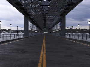 Low Poly Suspension Type Balanced Cantilever Bridge 3D 모델