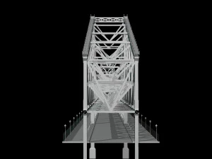 低聚悬吊式平衡悬臂桥 3D 模型