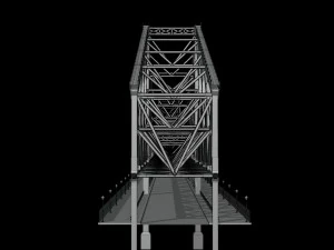 低聚悬吊式平衡悬臂桥 3D 模型