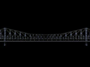 低聚悬吊式平衡悬臂桥 3D 模型