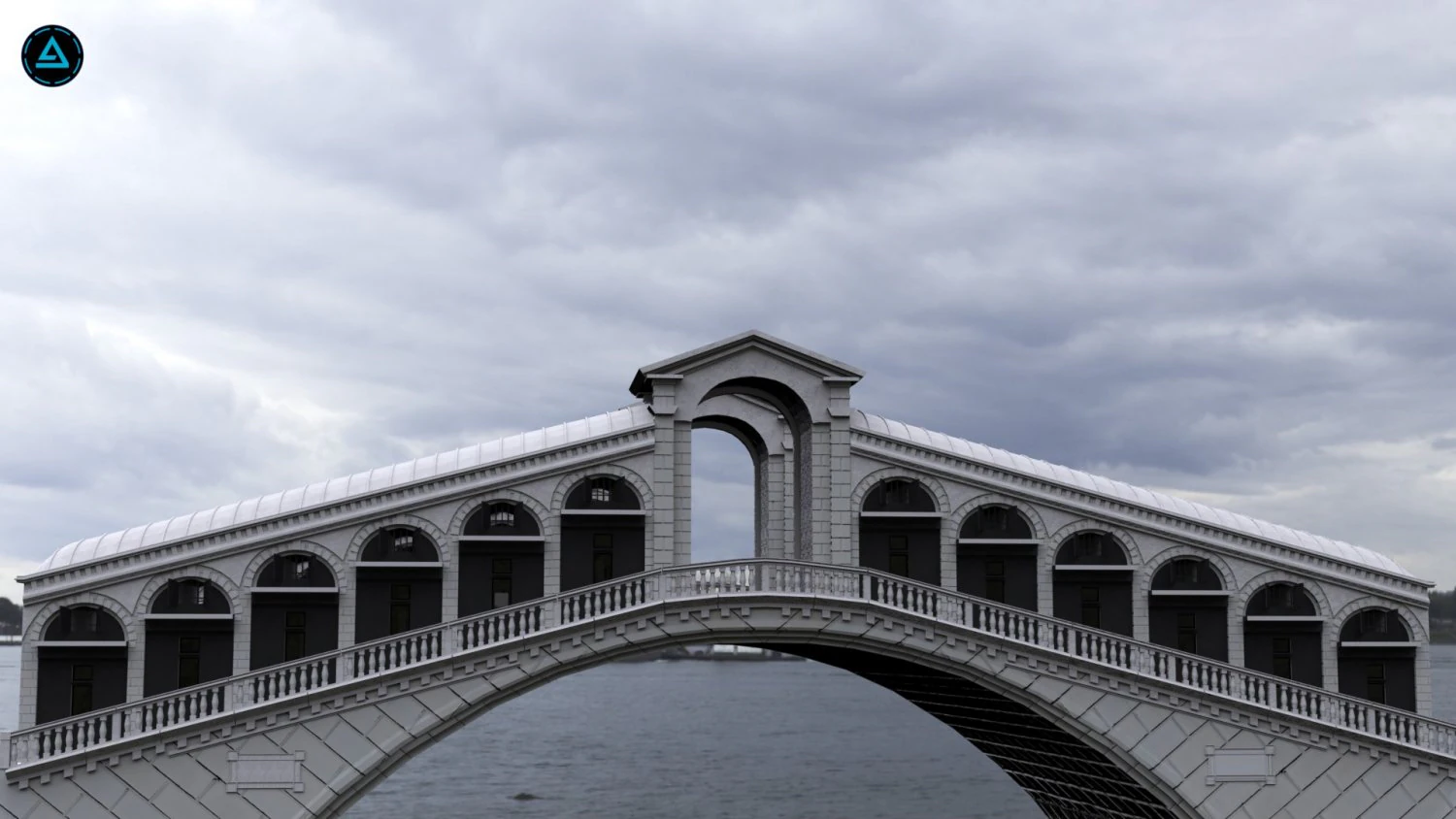 Stone Arch Bridge 3D Model .c4d .max .obj .3ds .fbx .stl .blend 