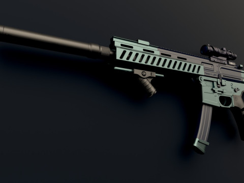SP SABER SMG Low-poly Model 3D