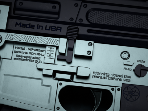 SP SABER SMG Low-poly Model 3D