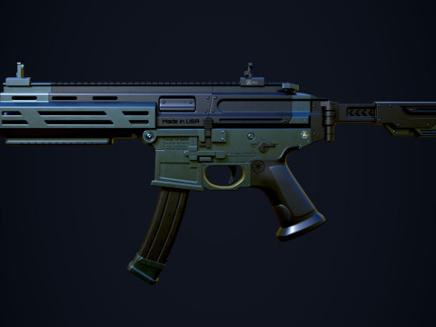 SP SABER SMG Low-poly Model 3D