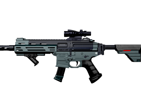 SP SABER SMG Low-poly Model 3D