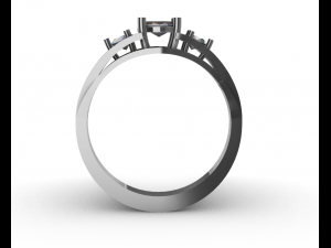 Three Gems Split Ring Modello di stampa 3D