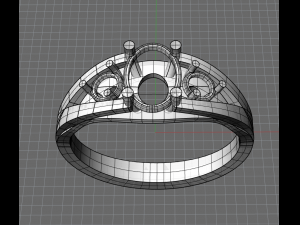 Three Gems Split Ring Modello di stampa 3D