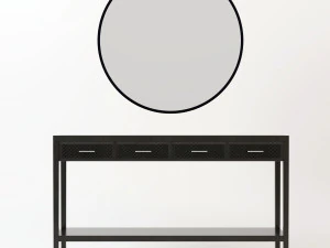 Consola de madeira preta Modelo 3D