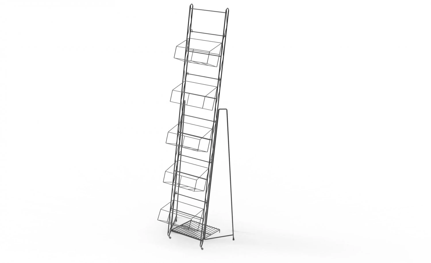 Brochure Display Stand 3D Model .c4d .max .obj .3ds .fbx .stl .blend 