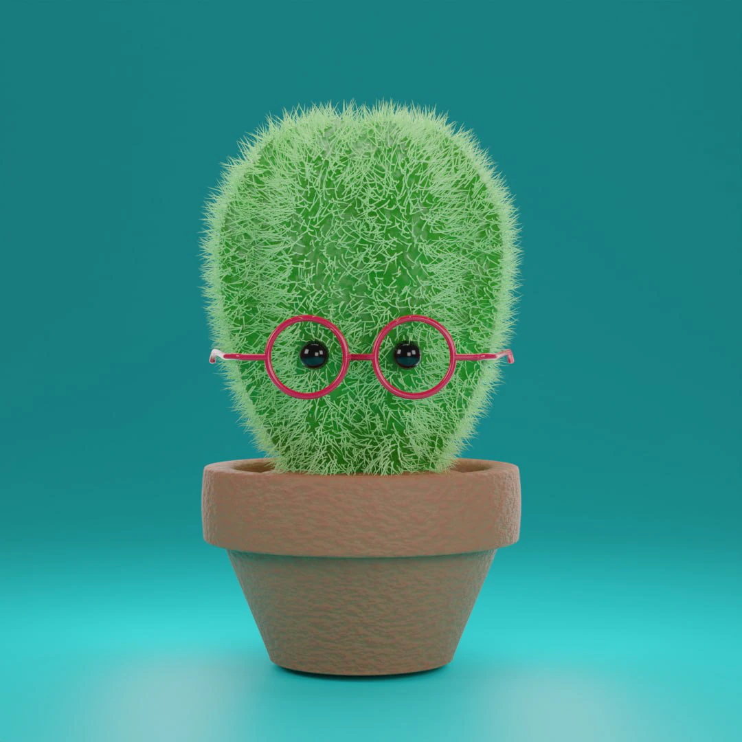Tiny cactus 3D Model .c4d .max .obj .3ds .fbx .stl .blend 