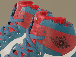 Air Jordan 1 Spider-Man Modello 3D