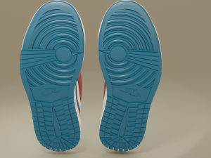 Air Jordan 1 Spider-Man Modello 3D