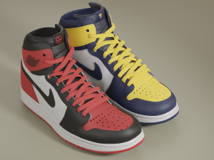 Air Jordan 1 Deadpool vs Wolverine Modelo 3D