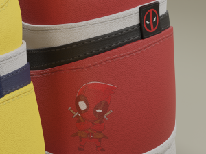 Air Jordan 1 Deadpool vs Wolverine 3D 모델