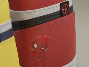 Air Jordan 1 Deadpool vs Wolverine 3D Model