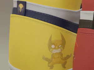 Air Jordan 1 Deadpool vs Wolverine 3D Model