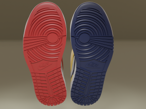 Air Jordan 1 Deadpool vs Wolverine 3D 모델