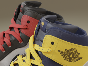 Air Jordan 1 Deadpool vs Wolverine 3D 모델