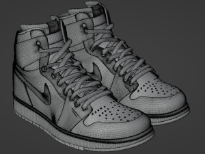 Air Jordan 1 Deadpool vs Wolverine 3D 모델