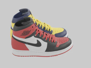 Air Jordan 1 Deadpool vs Wolverine 3D Model