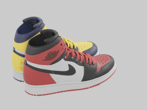 Air Jordan 1 Deadpool vs Wolverine 3D 모델