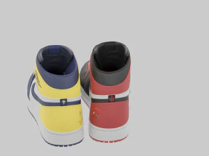 Air Jordan 1 Deadpool vs Wolverine 3D Model
