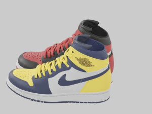 Air Jordan 1 Deadpool vs Wolverine 3D Model