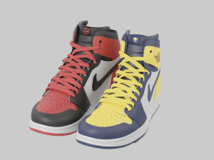 Air Jordan 1 Deadpool vs Wolverine 3D 모델