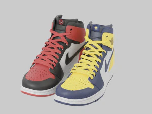 Air Jordan 1 Deadpool vs Wolverine 3D Model