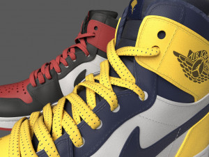 Air Jordan 1 Deadpool vs Wolverine 3D 모델