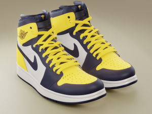 Air Jordan 1 Wolverine 3D Модель