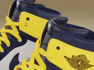 Air Jordan 1 Wolverine 3D Модель