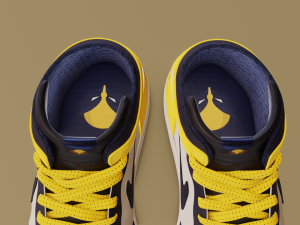 Air Jordan 1 Wolverine 3D Модель