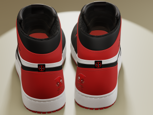 Air Jordan 1 Deadpool 3D Model