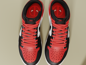 Air Jordan 1 Deadpool 3D Model