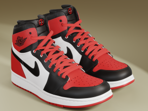 Air Jordan 1 Deadpool 3D Model