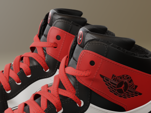 Air Jordan 1 Deadpool 3D Model