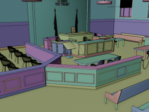 Court Room 3D Model