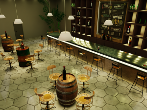 Pub-Bar Interior Model 3D