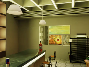 Паб-Бар Интерьер 3D Модель