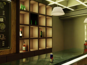 Паб-Бар Интерьер 3D Модель