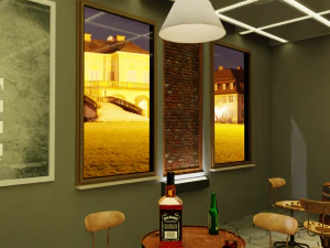 Паб-Бар Интерьер 3D Модель