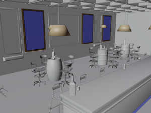 Pub-Bar Interior Model 3D