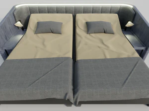 추상적인 더블침대 3D 모델