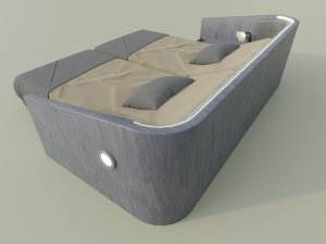 Abstract Double Bed 3D 模型