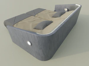 Abstract Double Bed 3D Model